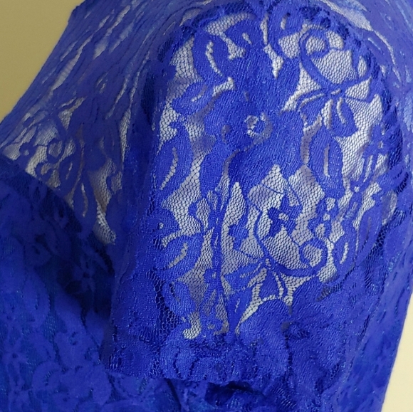 NWT Blue lace fit & flare dress - Picture 3 of 5